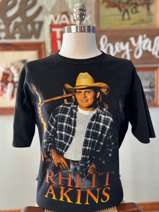 Vintage 1996 Rhett Akins Tour T-Shirt | Country Concert Tee | Made in USA | Single Stitch Western Graphic Tee | Large