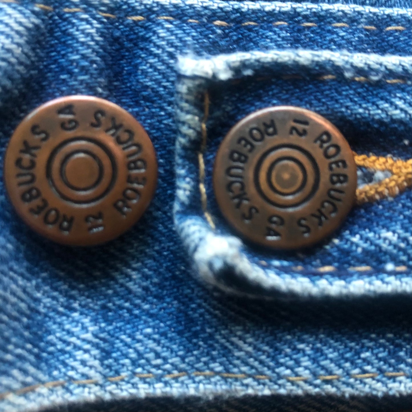 Vintage Western Men’s Roebucks Denim Vest with Patch