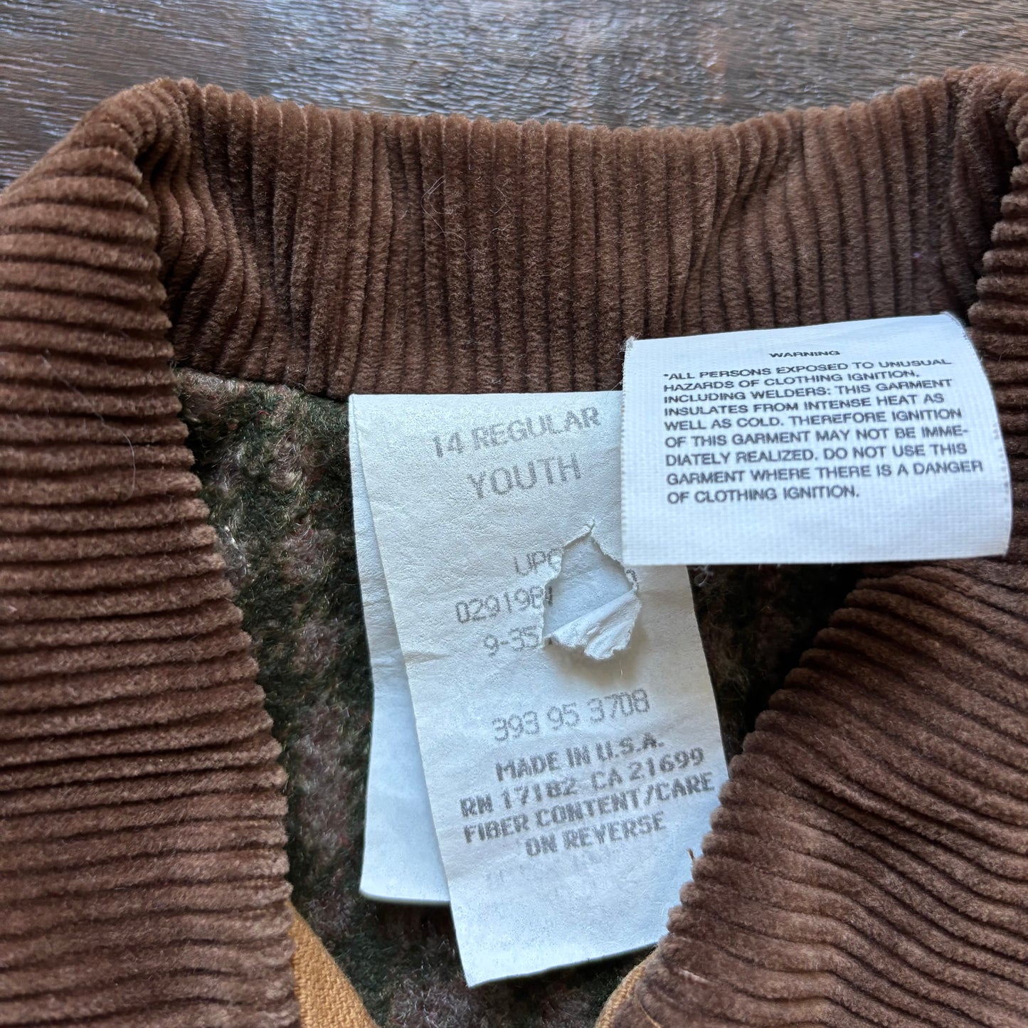 Vintage Youth Walls Blizzard Pruf Blanket Lined Canvas Chore Jacket | Made in USA
