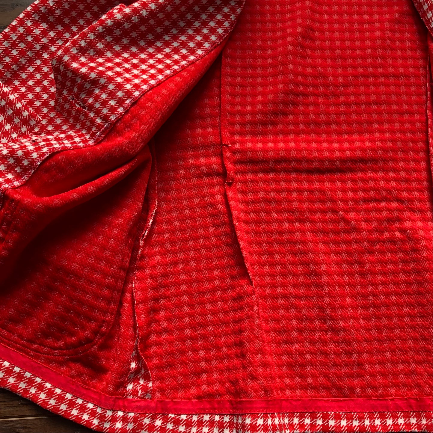 Vintage Homemade Women's Houndstooth Pattern Blazer with Gold Buttons