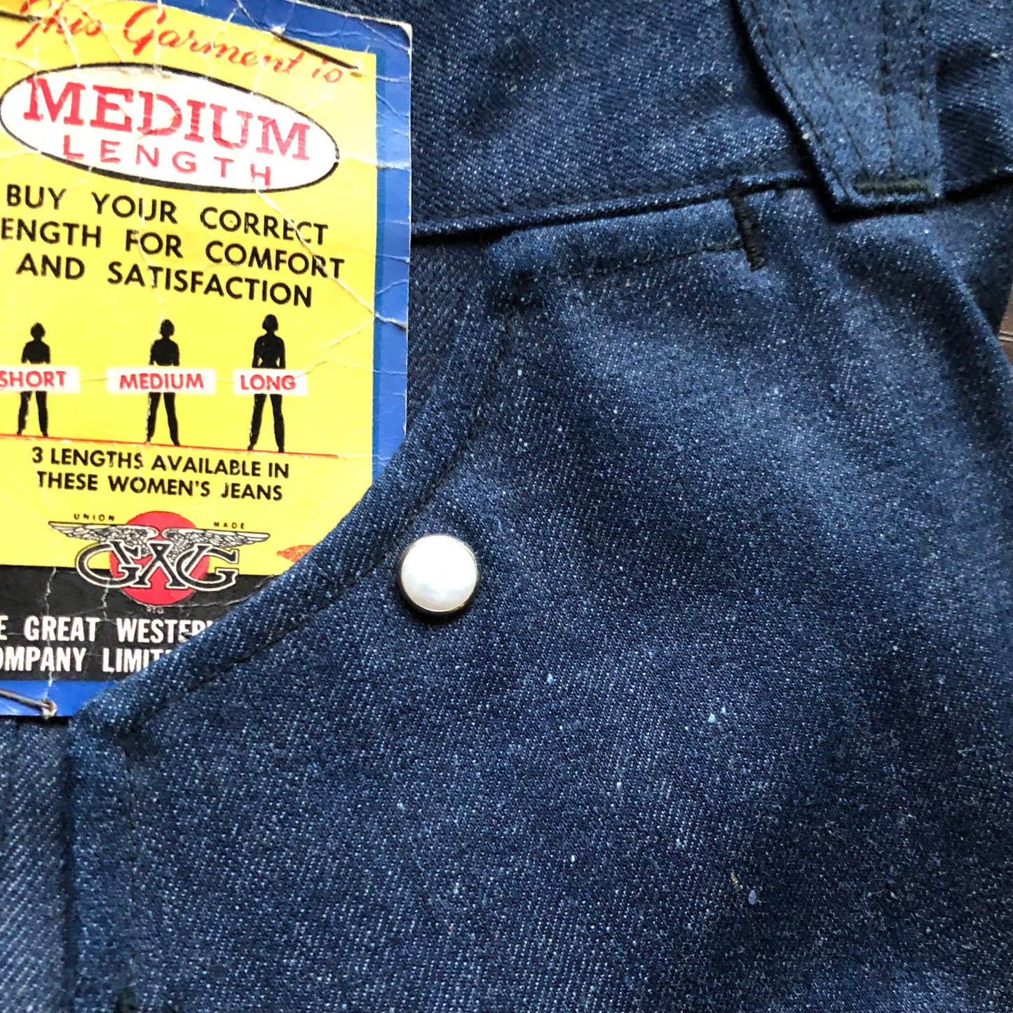 50’s Deadstock Women’s Great Western Garment Company Frontier Queen Snobak Denim with Pearl Snaps | Made in Edmonton, Canada-RARE!!