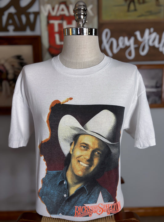 Vintage 1990 Ricky Van Shelton Brockum T-Shirt XL Country Music Entertainer of the Year Tee Made in USA