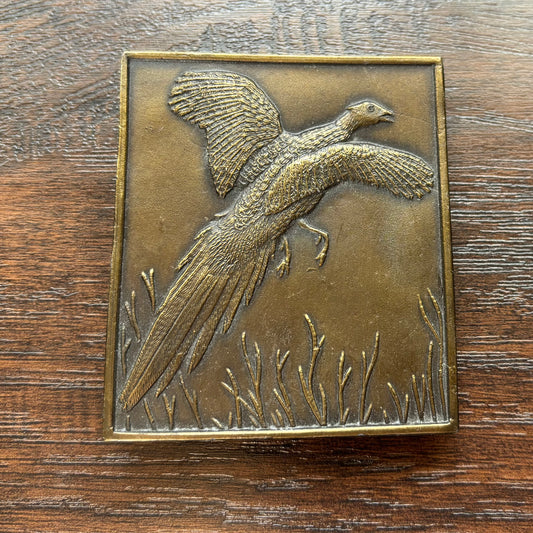 Vintage Western Napoleon Empire Pheasant Belt Buckle