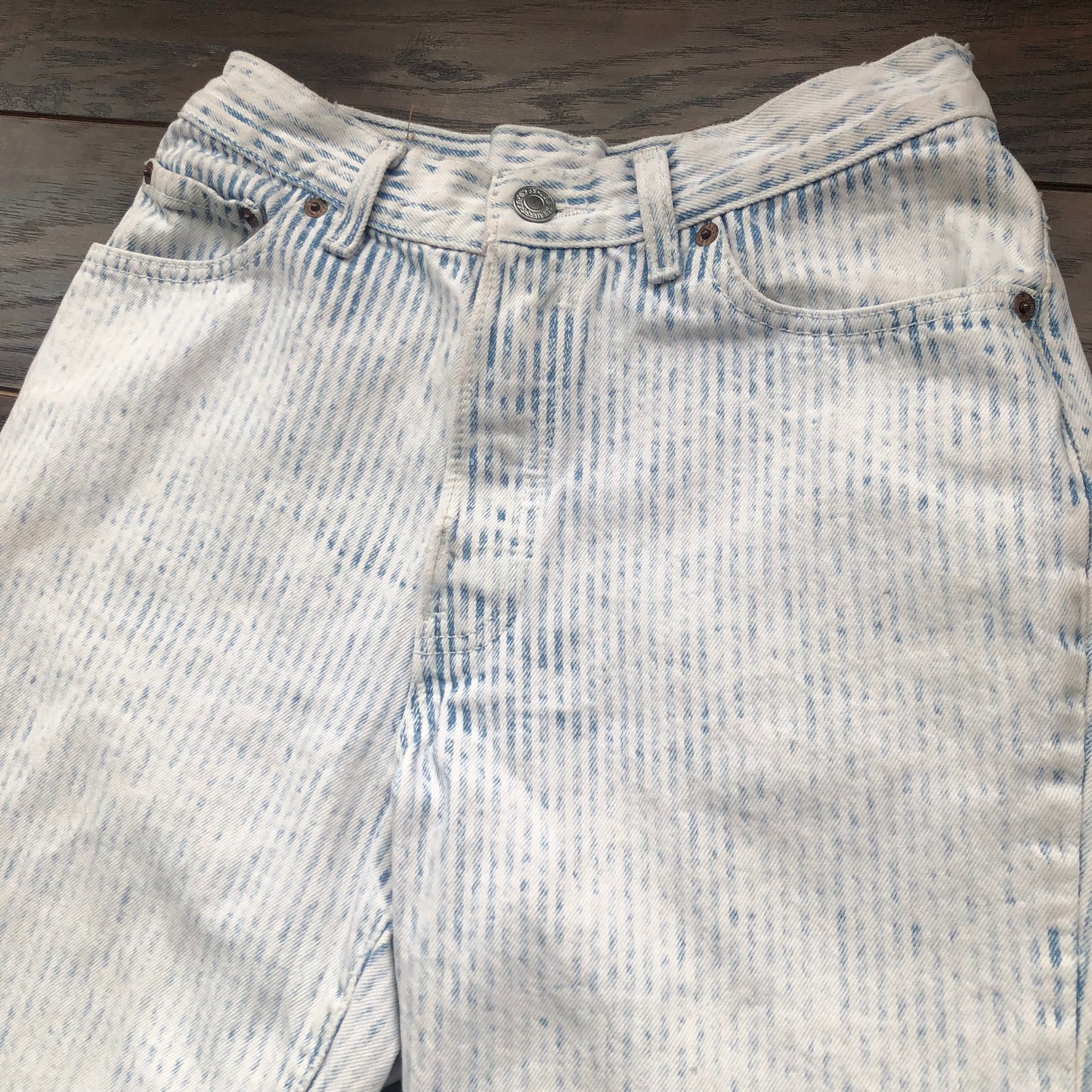 Vintage Women’s Levis 501 Hickory Striped Faded Jeans with Button Fly | Made in USA