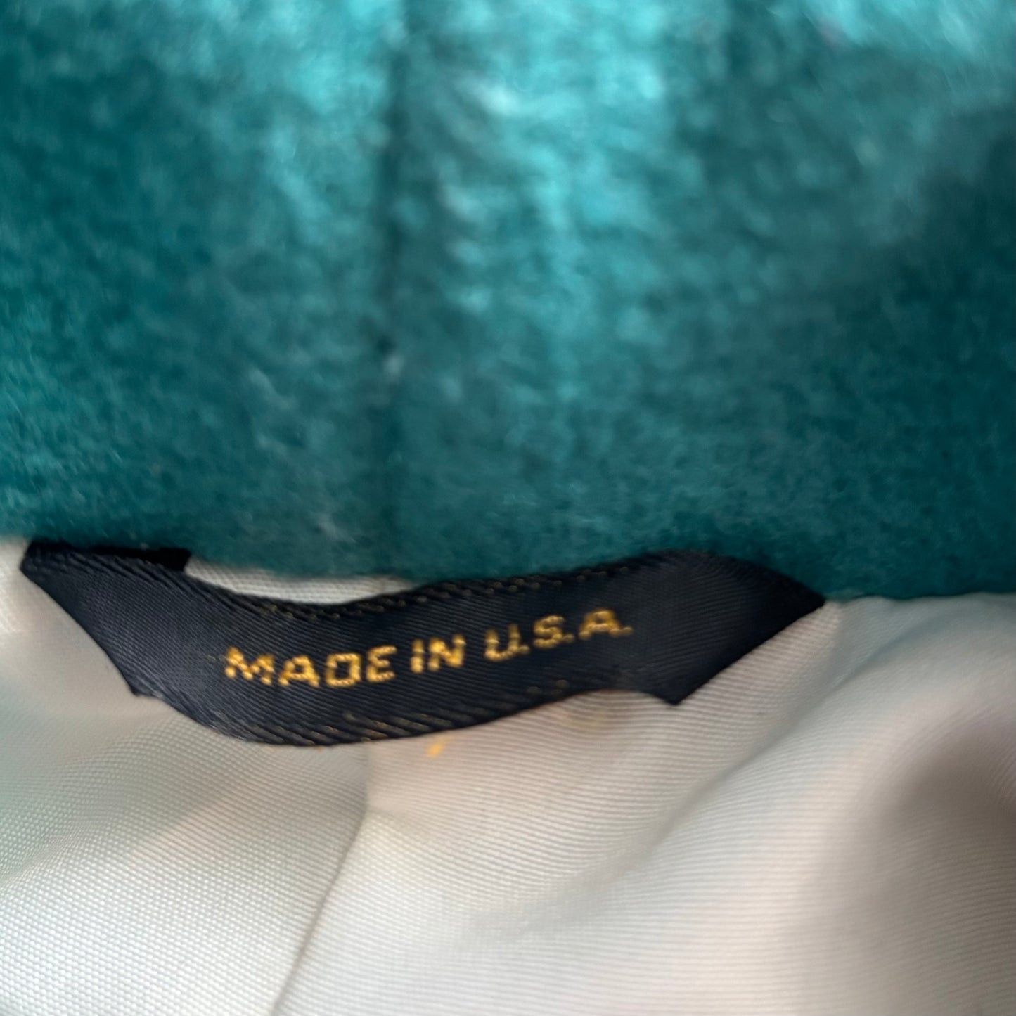 Vintage 90s Southwestern Women’s Wool Jacket | Turquoise Trim Chimayo Style | Woven Panels | Made in USA | Women’s Size 12