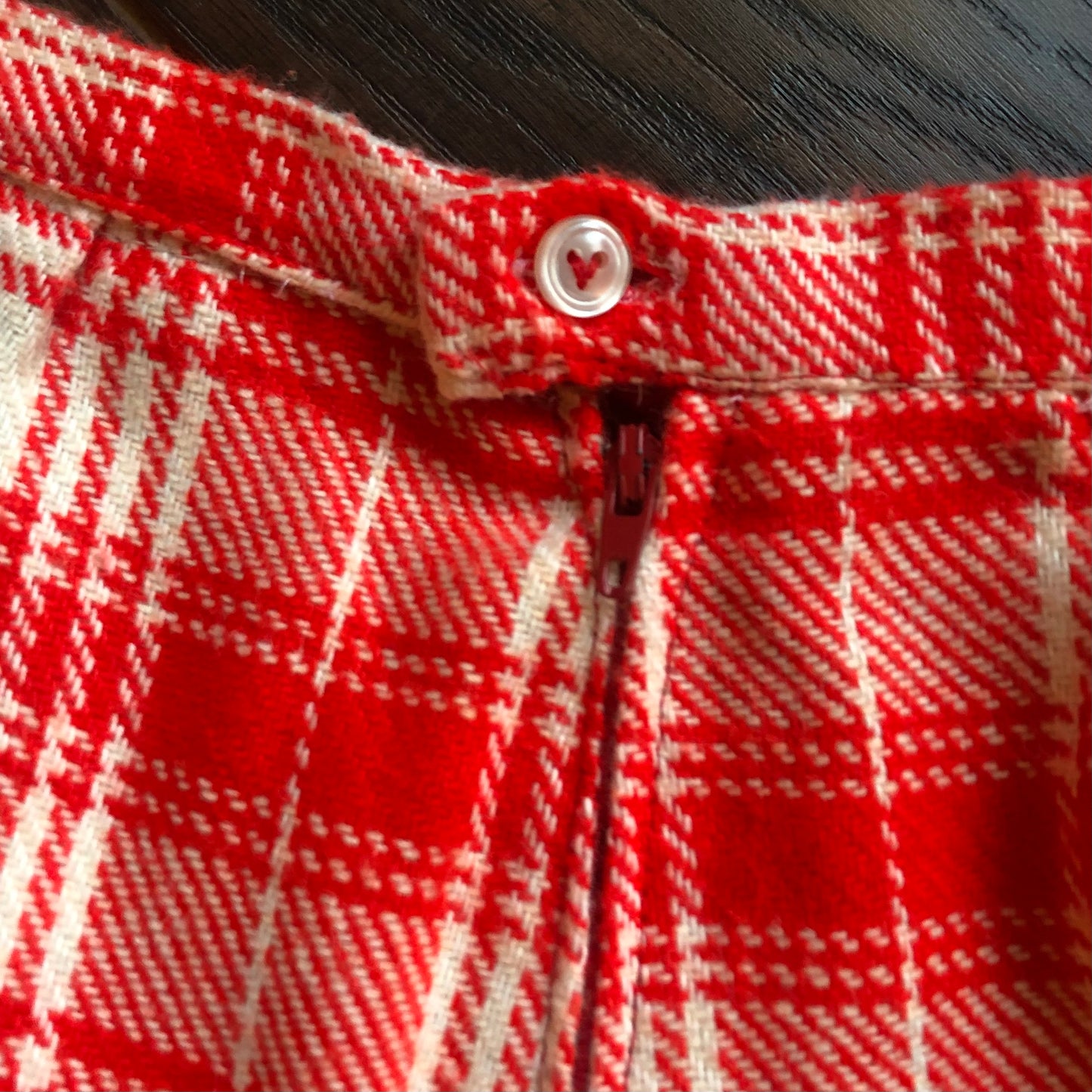 70’s Vintage Women’s 2 Piece Plaid Vest and Skirt