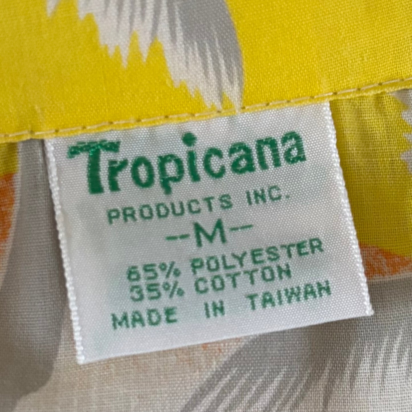 80s Tropical Hawaiian Shirt | Palm Tree Sunset Print | Made in Taiwan