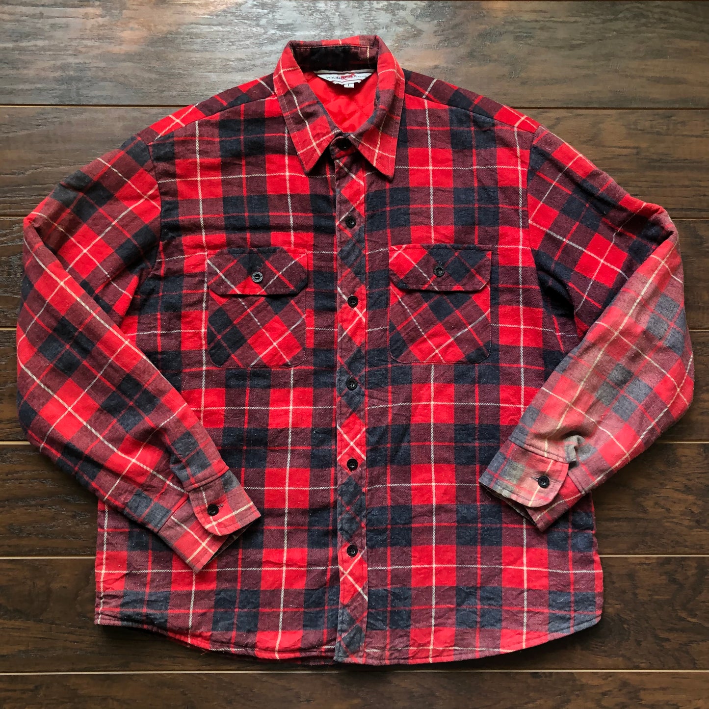 90’s Vintage Western Men’s Youngbloods Quilted Flannel Shirt