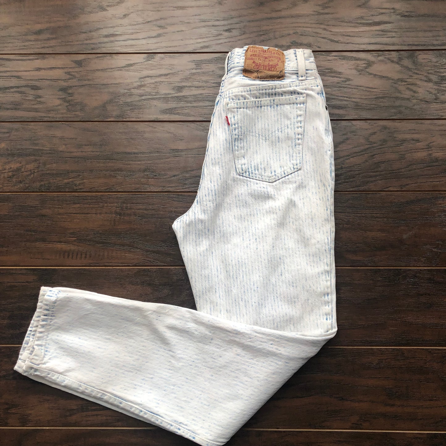 Vintage Women’s Levis 501 Hickory Striped Faded Jeans with Button Fly | Made in USA