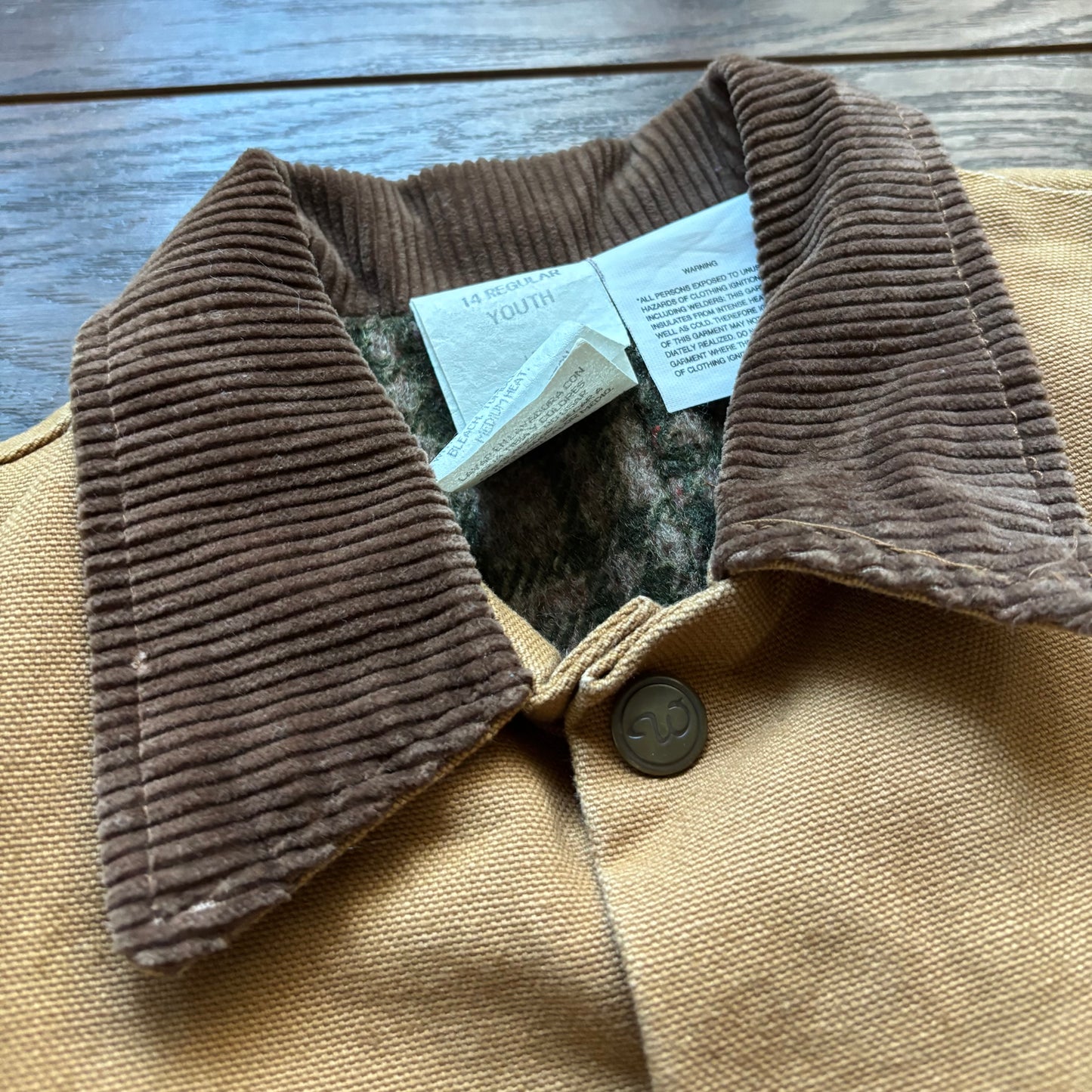 Vintage Youth Walls Blizzard Pruf Blanket Lined Canvas Chore Jacket | Made in USA