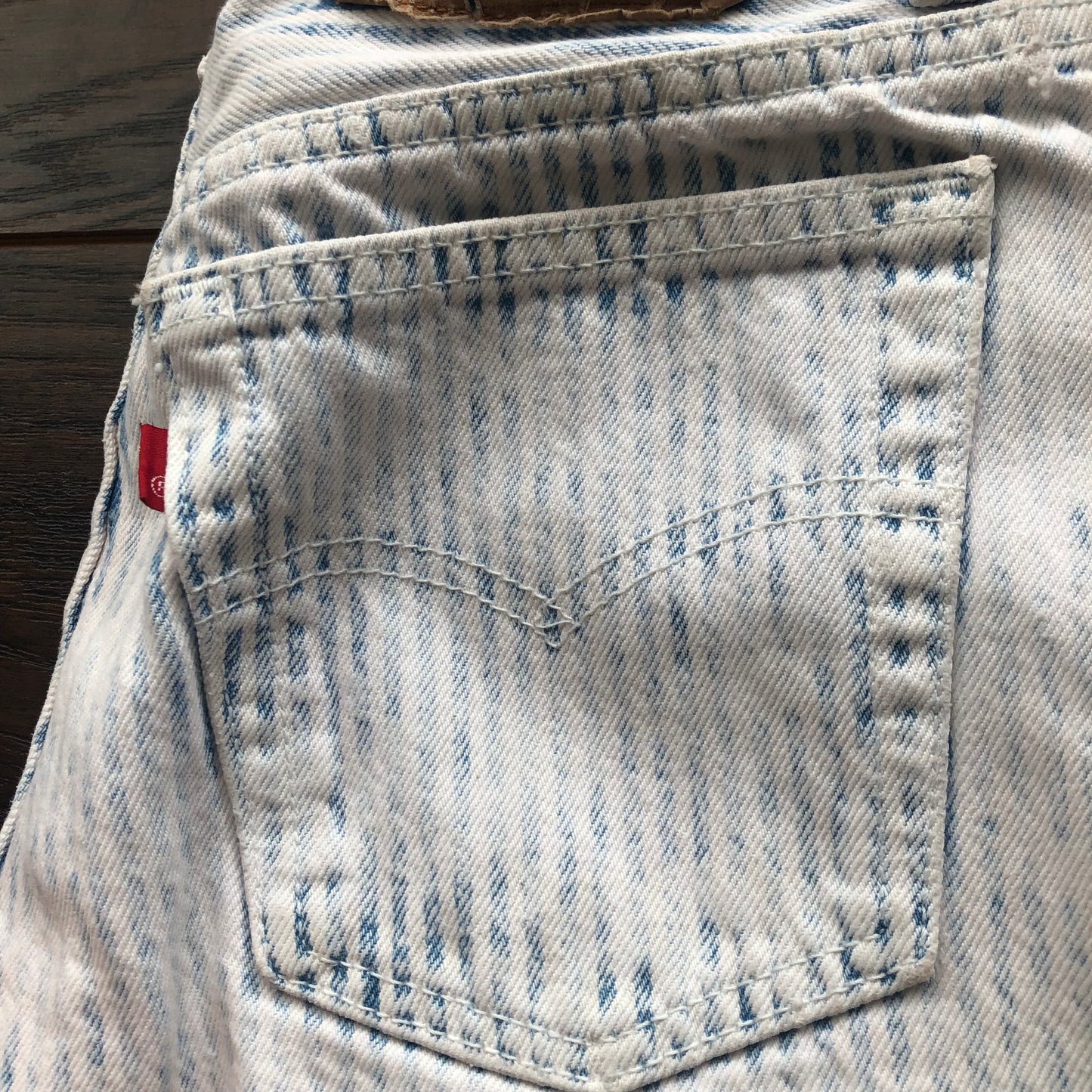 Vintage Women’s Levis 501 Hickory Striped Faded Jeans with Button Fly | Made in USA