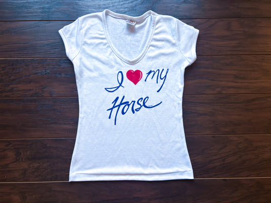 1984 Vintage “I Love My Horse” Peanut Butter Fashions T-Shirt | RARE