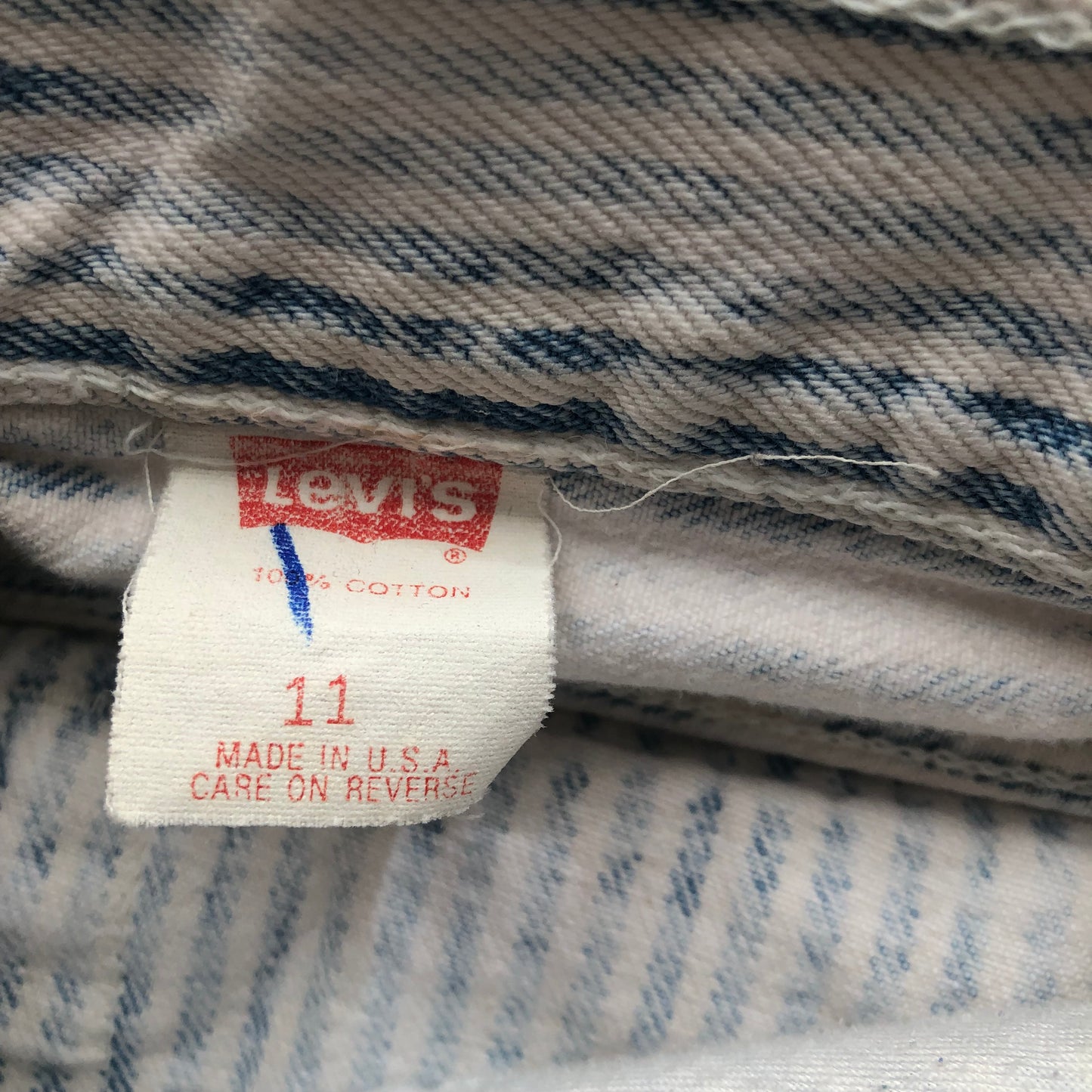 Vintage Women’s Levis 501 Hickory Striped Faded Jeans with Button Fly | Made in USA
