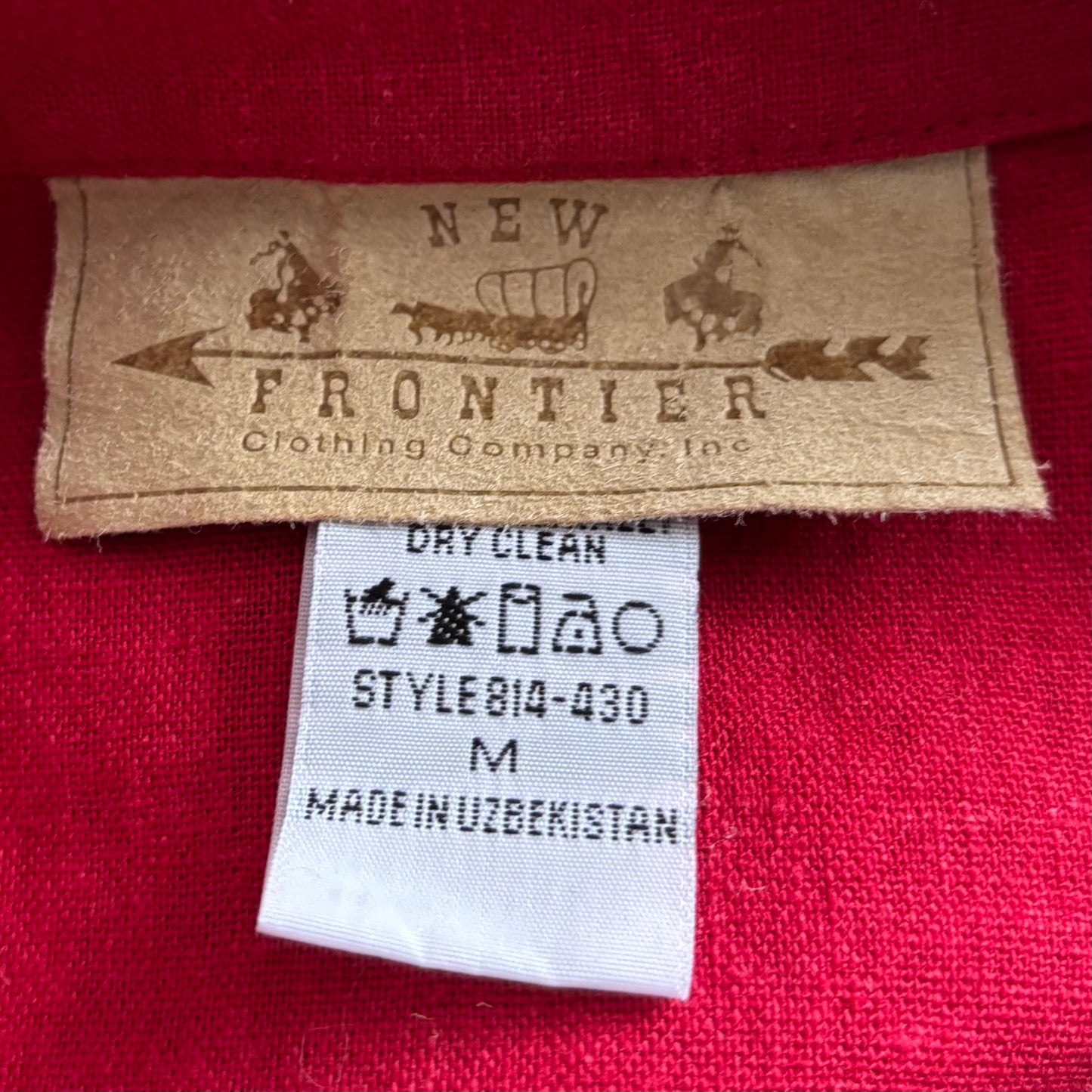 Vintage Western Women’s Red Cropped Blazer Jacket | Concho Buttons Rope Embroidered | Medium