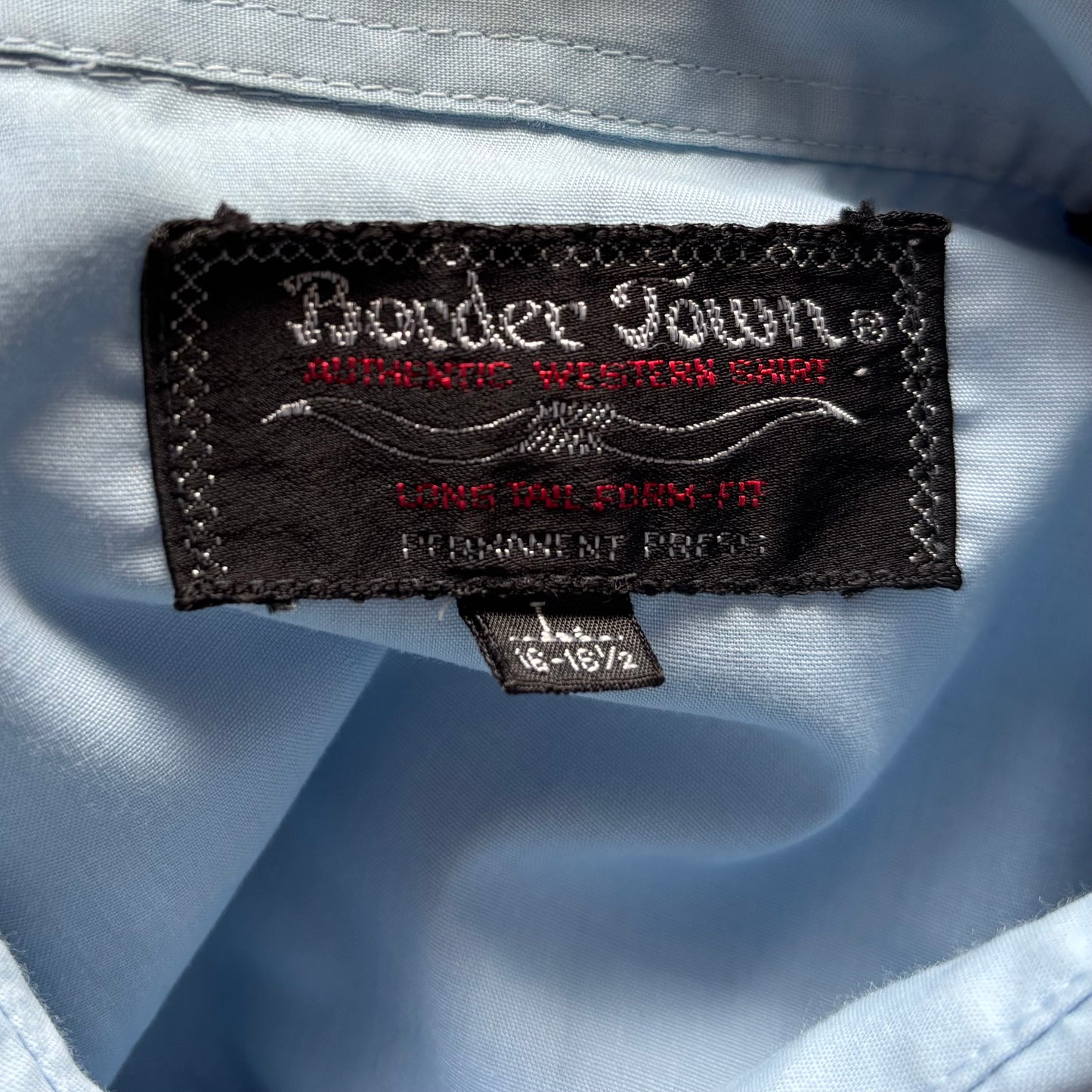 80’s Vintage Western Men’s Border Town Shirt with Embroidered Yokes and Snap Buttons