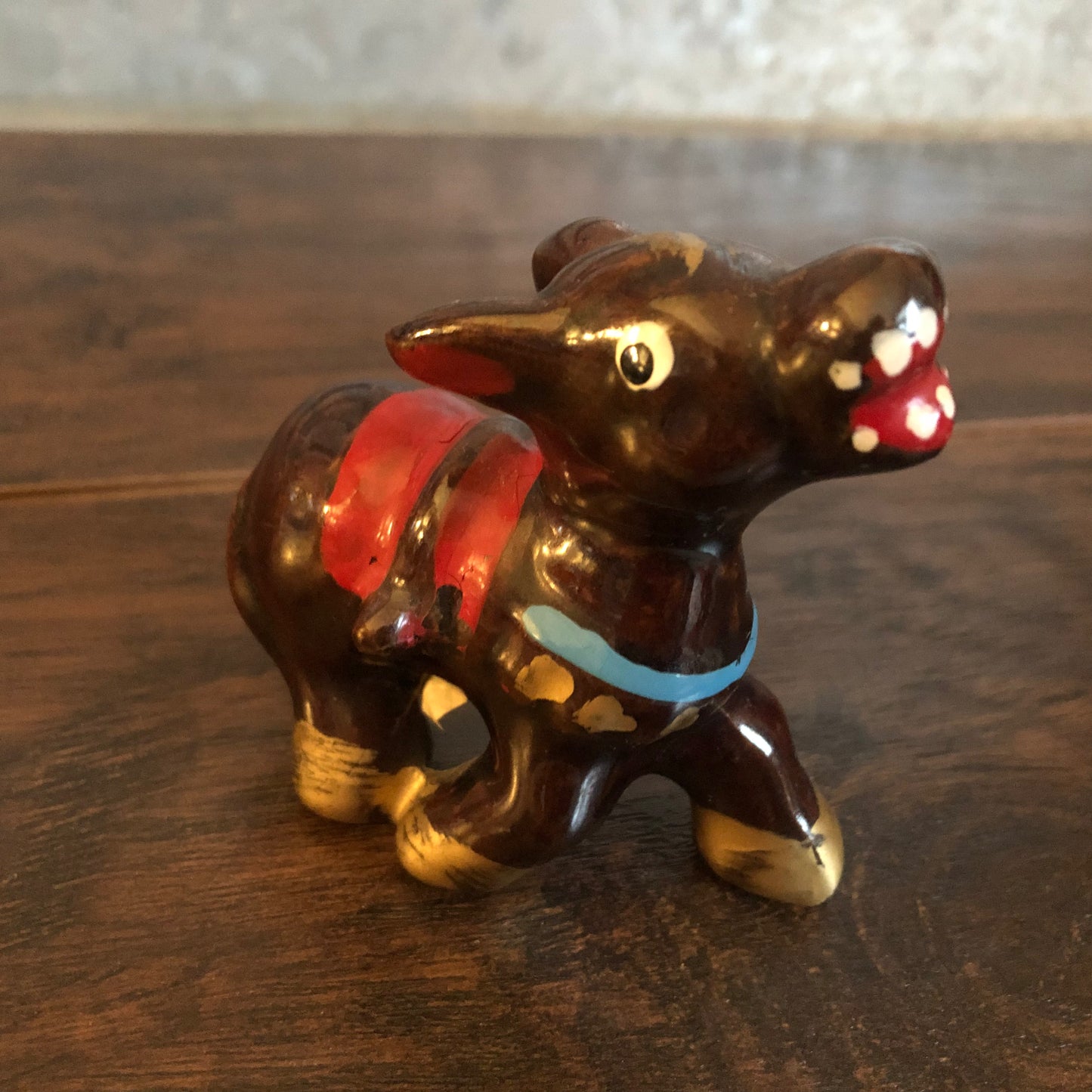 Mid Century Modern Ceramic Donkey with Cart and Little Brown Jugs Salt and Pepper Shakers | Made in Japan