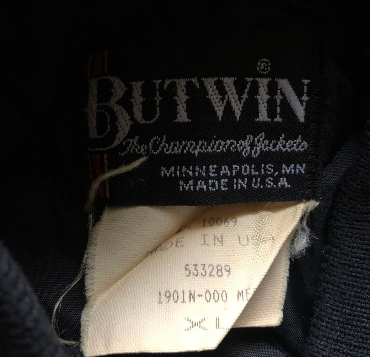 Vintage 90s Butwin Satin Bomber Jacket | Made in USA | Tractor Embroidery | Farm Ag Jacket