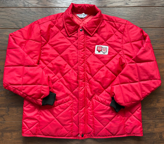 80’s Vintage Swingster Quilted Puffer Jacket with Wayne Feeds Patch