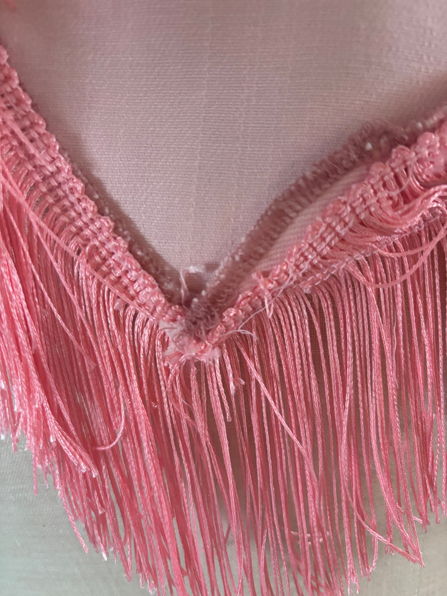 Vintage Handmade Pink Western Fringe Capelet Shawl , Embroidered Guitar Cowgirl, Honky Tonk Country Music Stagewear