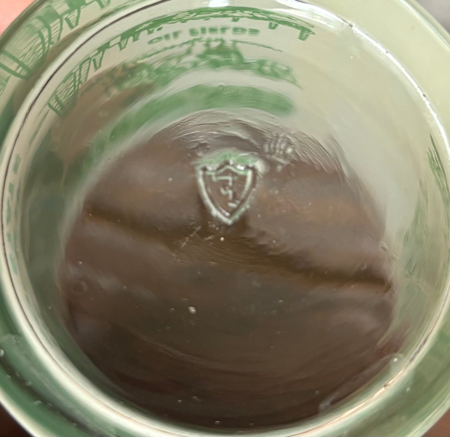 Vintage Kansas Souvenir Glass Tumbler | Federal Glass Frosted Green Drinking Glass | Mid Century Kansas Barware | Retro Travel Memorabilia