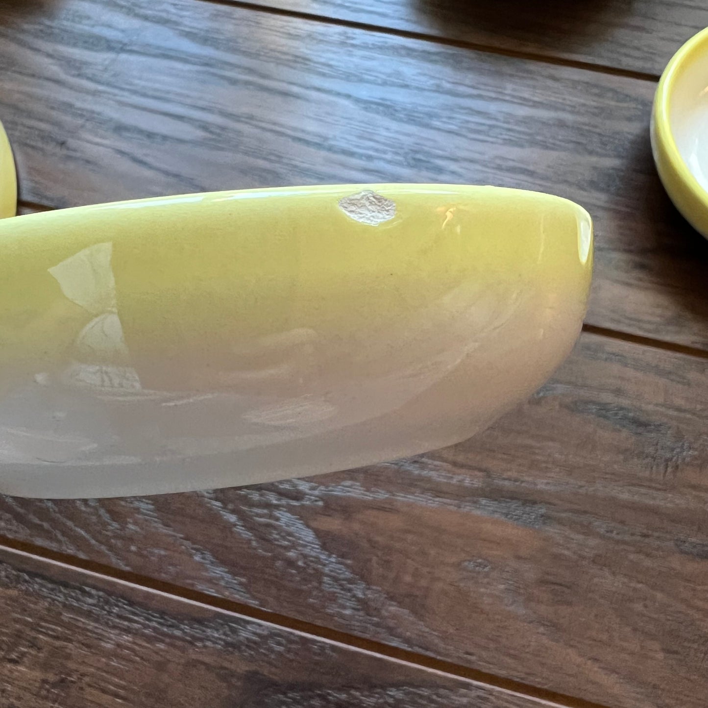 1950’s Farmhouse Yellow Brock of California Fruit Bowls and Large Serving Bowls