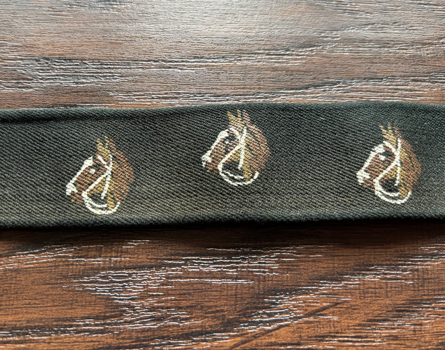 Vintage Western Stretchy Belt with Horse Heads