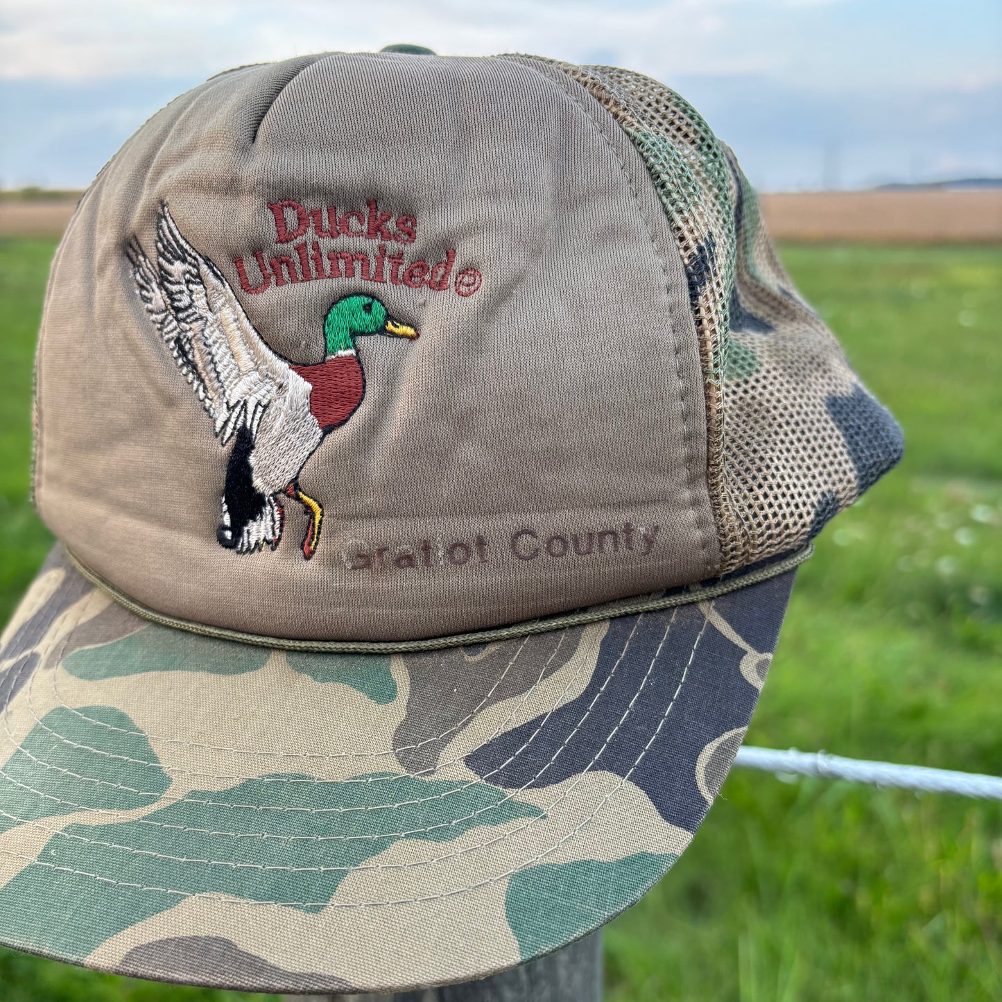 80’s Vintage Ducks Unlimited Gratiot County Snapback Trucker Hat | Made in Korea