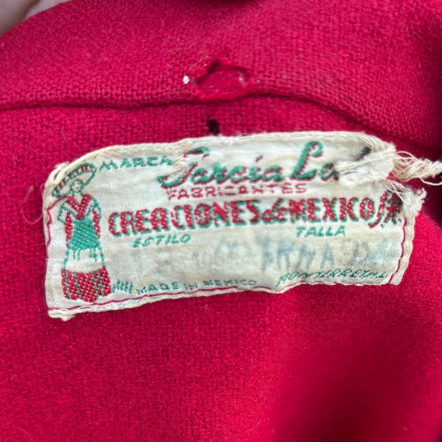 40’s Vintage 100% Wool Mexican Souvenir Embroidered Jacket | Marca Garcia Leal Monterrey, Mexico