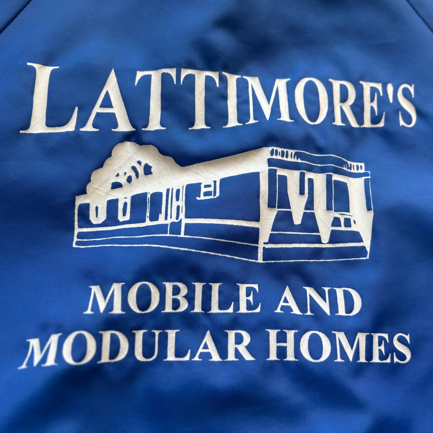 Vintage Lattimore’s Mobile and Modular Home Nylon Bomber Jacket | Made in USA