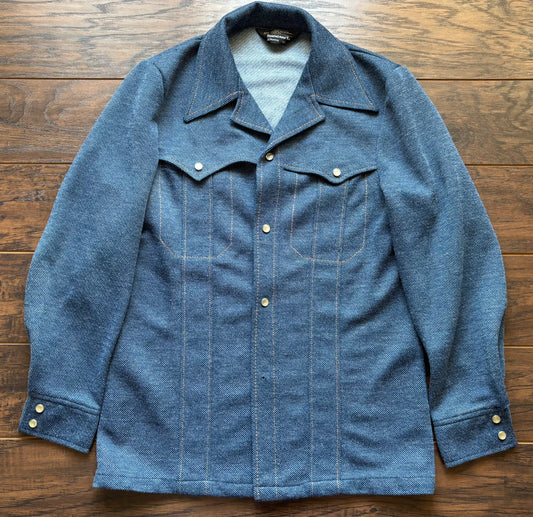 Vintage Western Men’s JCPenney Towncraft Chambray Shirt with Snap Buttons