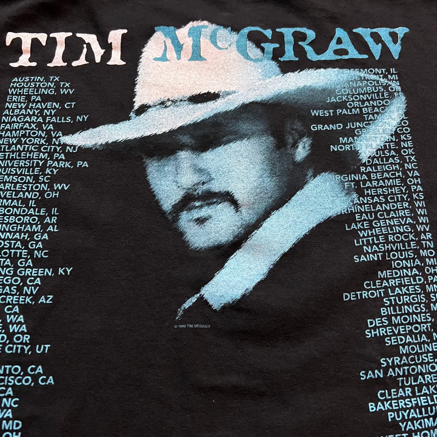 1996 Vintage Western Tim McGraw Country Concert Tour T-shirt