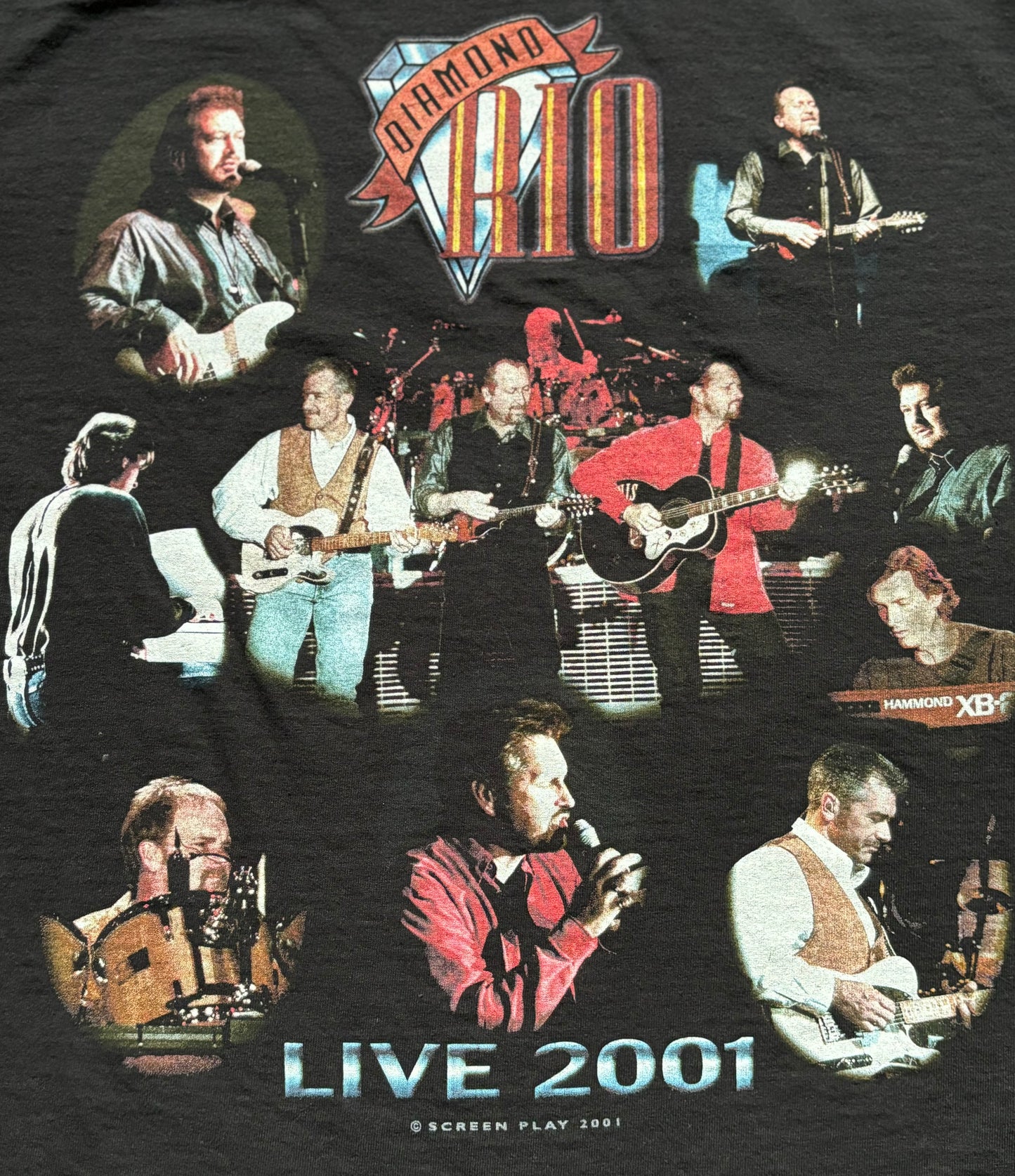 2001 Vintage Diamond Rio Live Country Concert T-Shirt