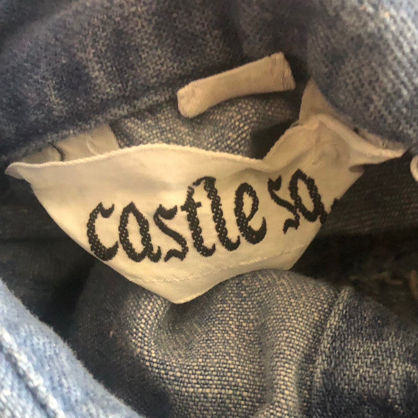 80’s Vintage Western Women’s Castle Sq Denim Dress | Made in Hong Kong