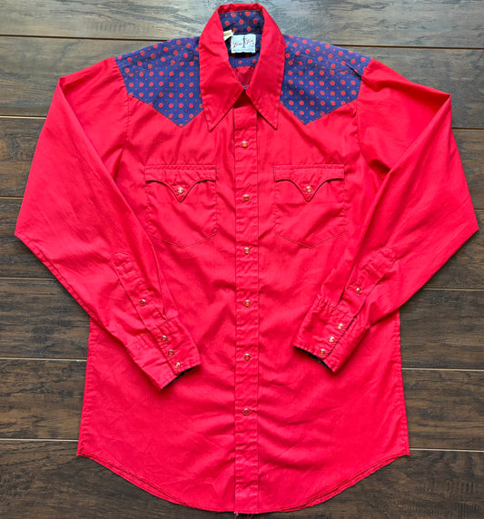Vintage Western Men’s Tem Tex Shirt with Snap Buttons