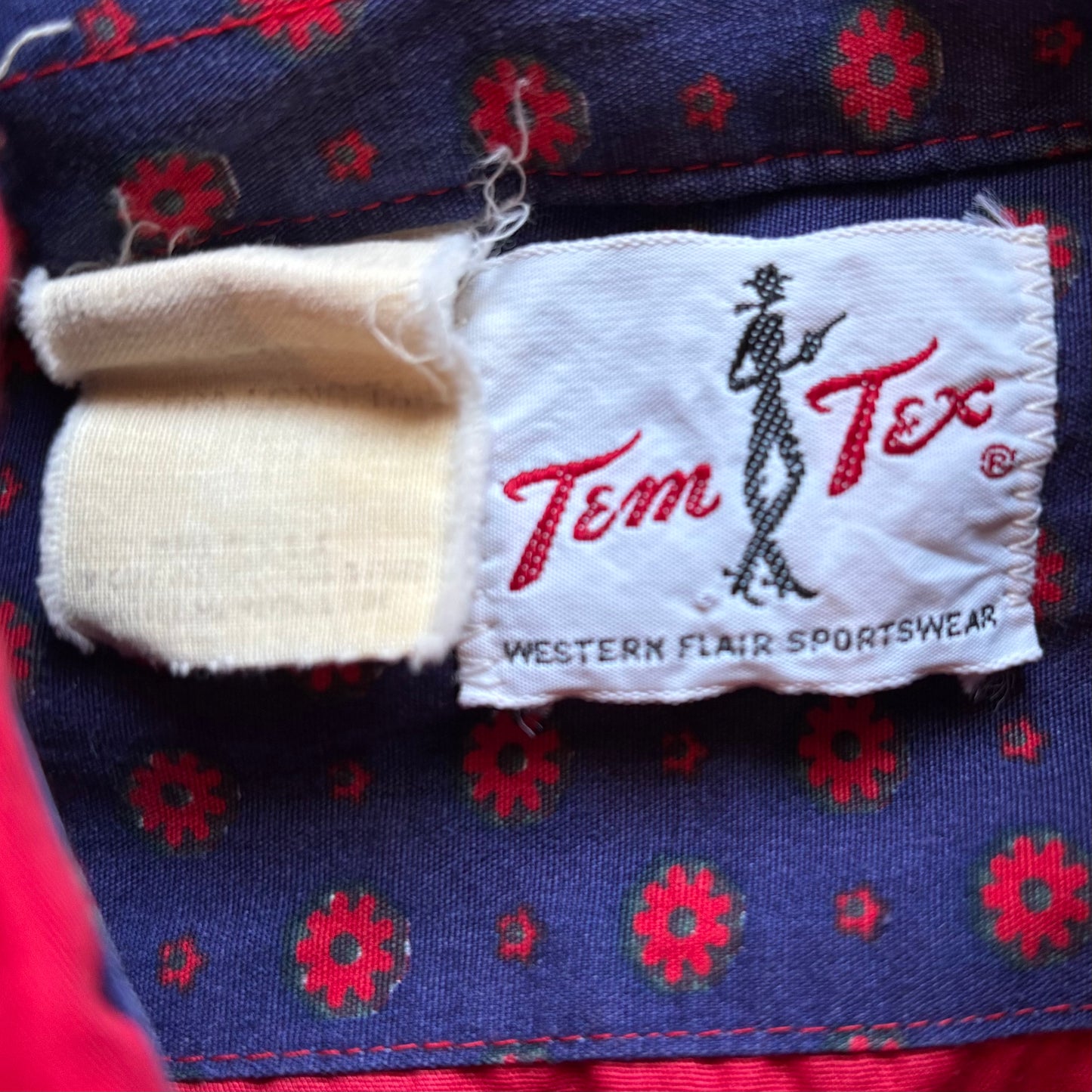Vintage Western Men’s Tem Tex Shirt with Snap Buttons