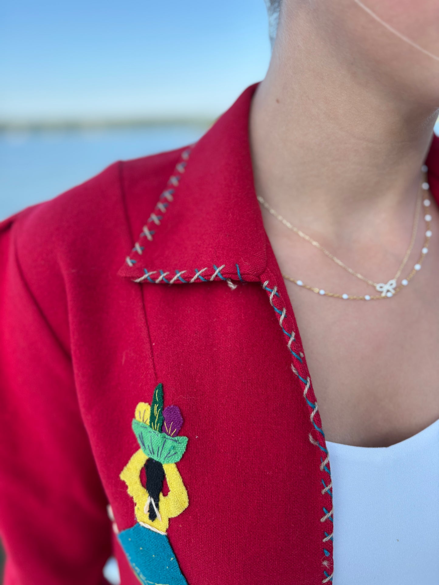 40’s Vintage 100% Wool Mexican Souvenir Embroidered Jacket | Marca Garcia Leal Monterrey, Mexico