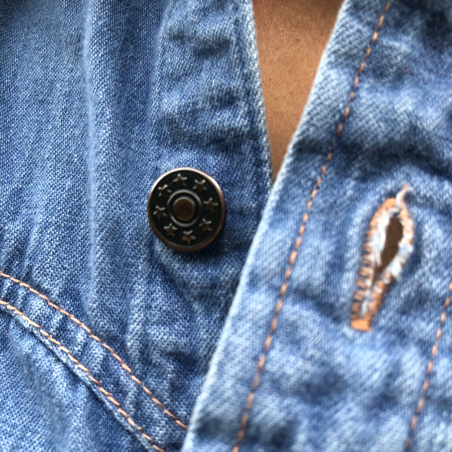 80’s Vintage Western Women’s Castle Sq Denim Dress | Made in Hong Kong