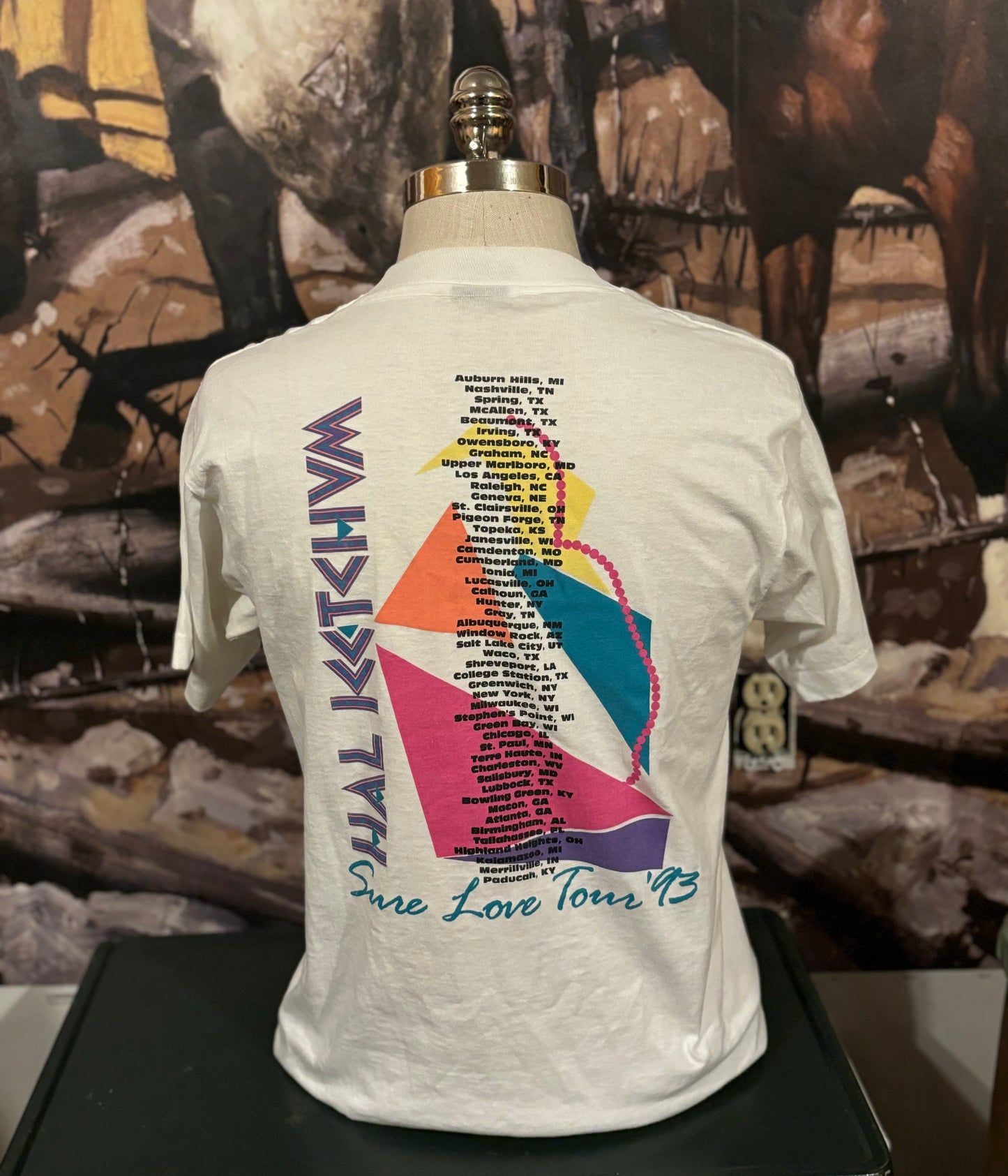 1993 Vintage Western Hal Ketchum “Sure Love Tour” Country Concert T-Shirt | Made in USA