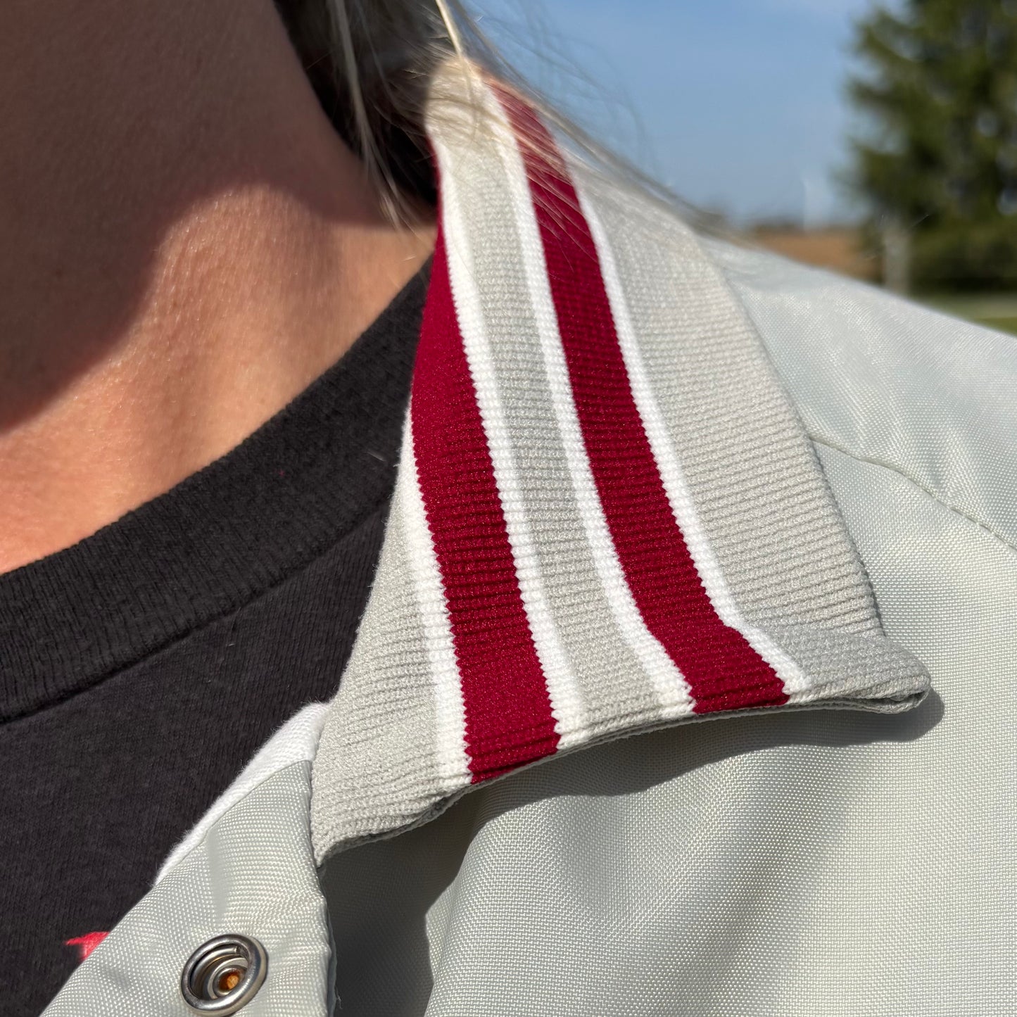Vintage Deer Horn Inn Wellston, MI Nylon Bomber Jacket | Made in USA
