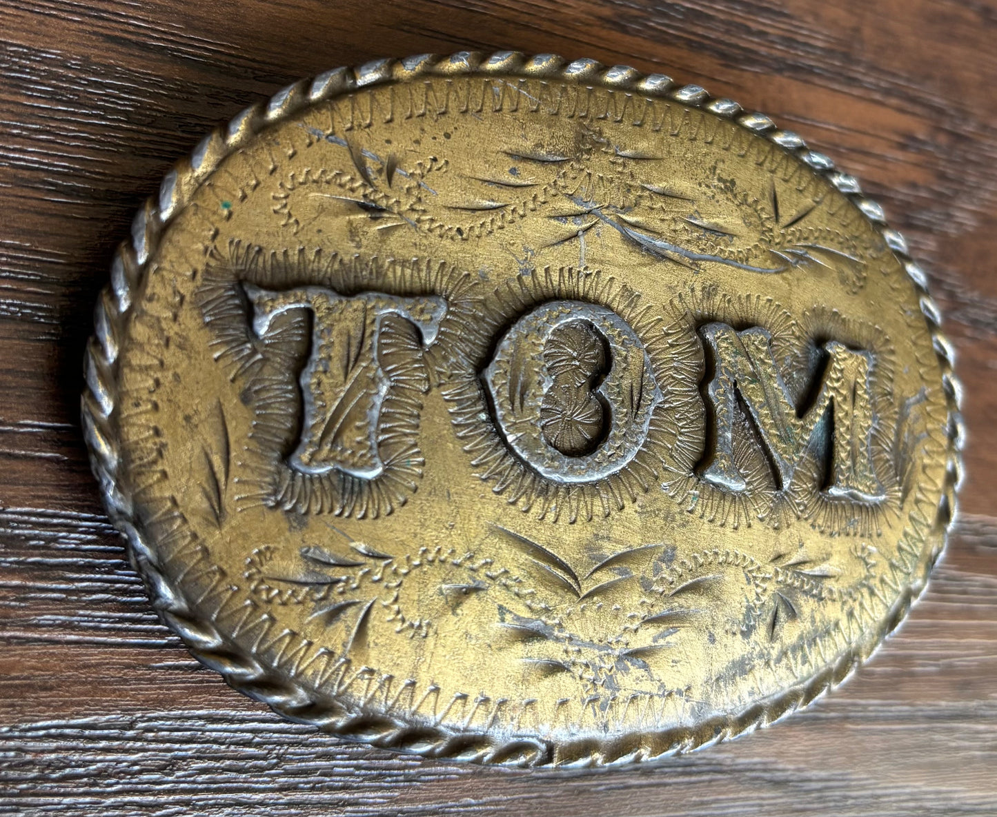 1981 Vintage Western “TOM” Belt Buckle | Spec-Cast