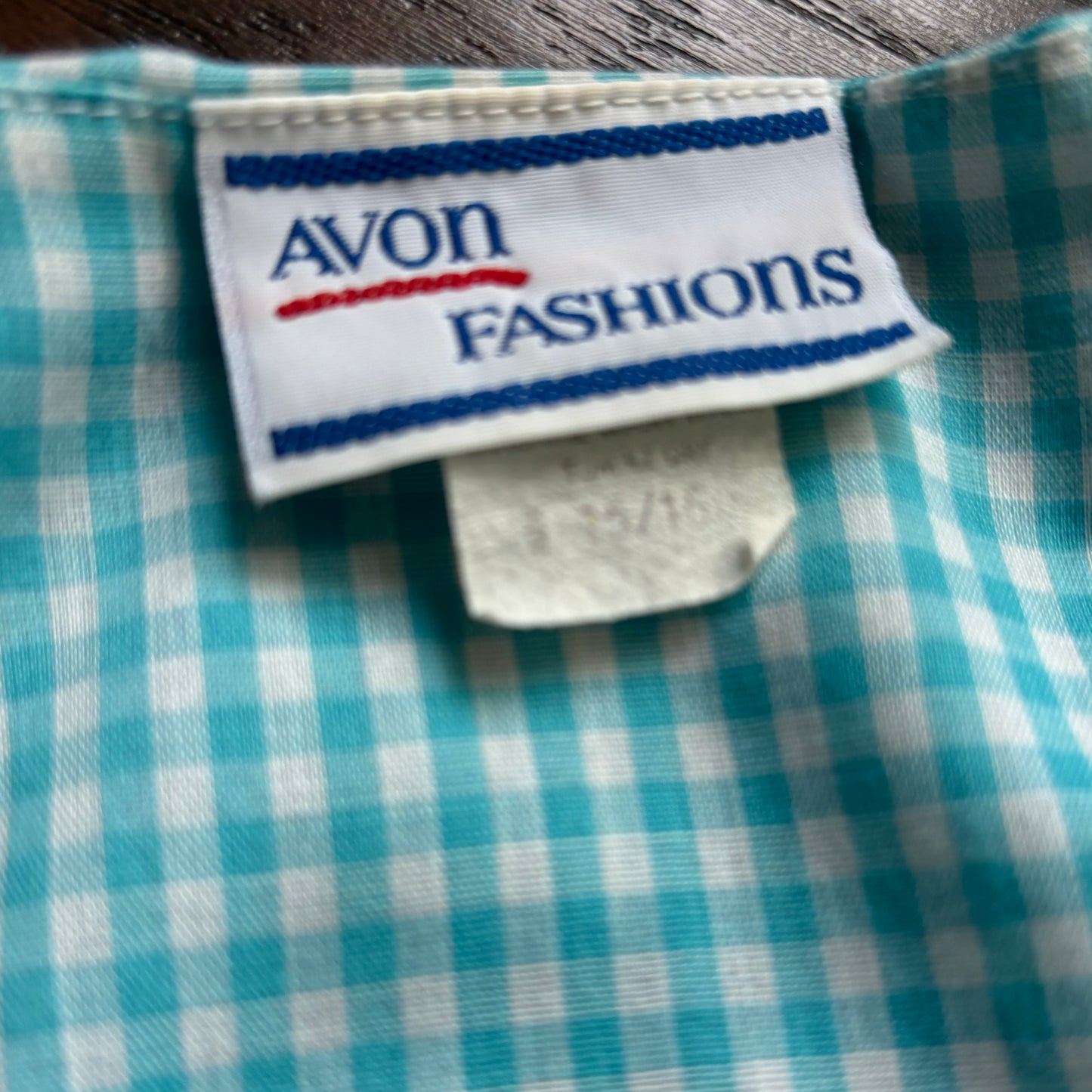 Vintage Western Women’s Avon Fashions Prairie Gingham Dress