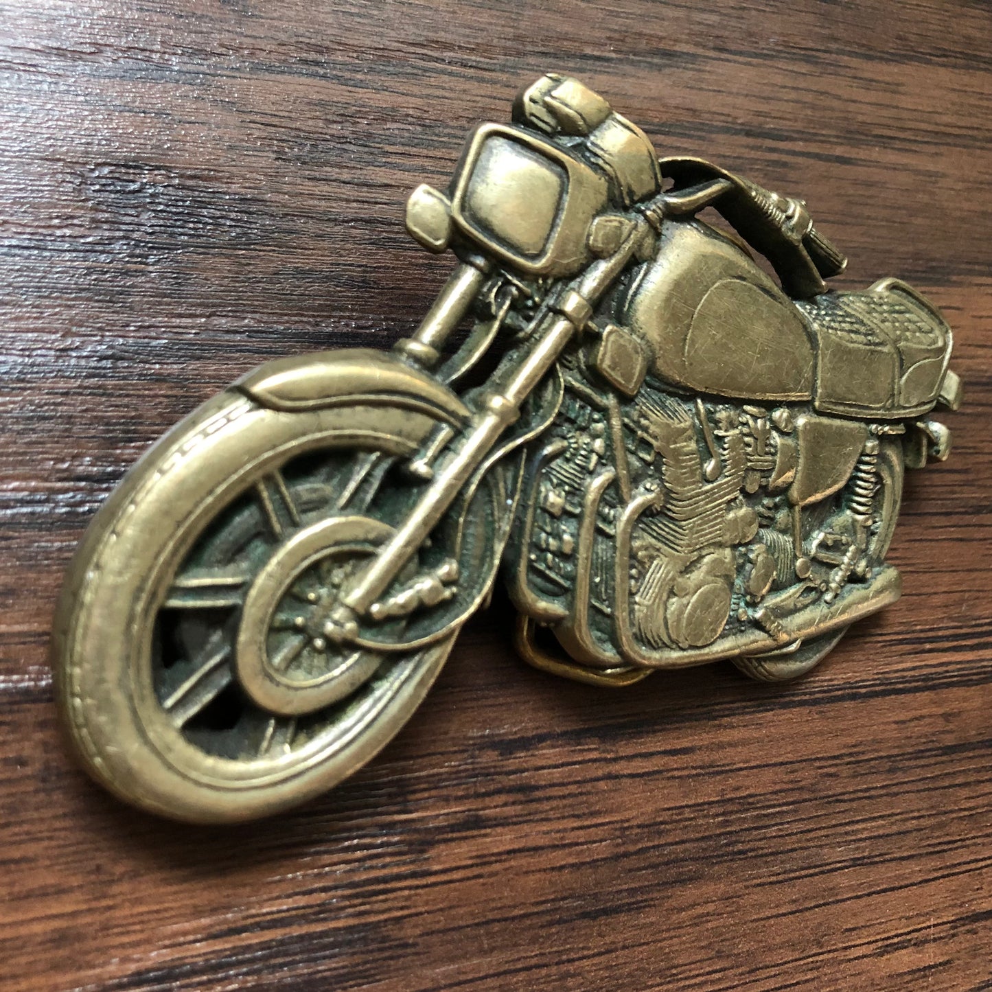 1978 Vintage BBB Baron Solid Brass Motorcycle Belt Buckle | Made in Taiwan