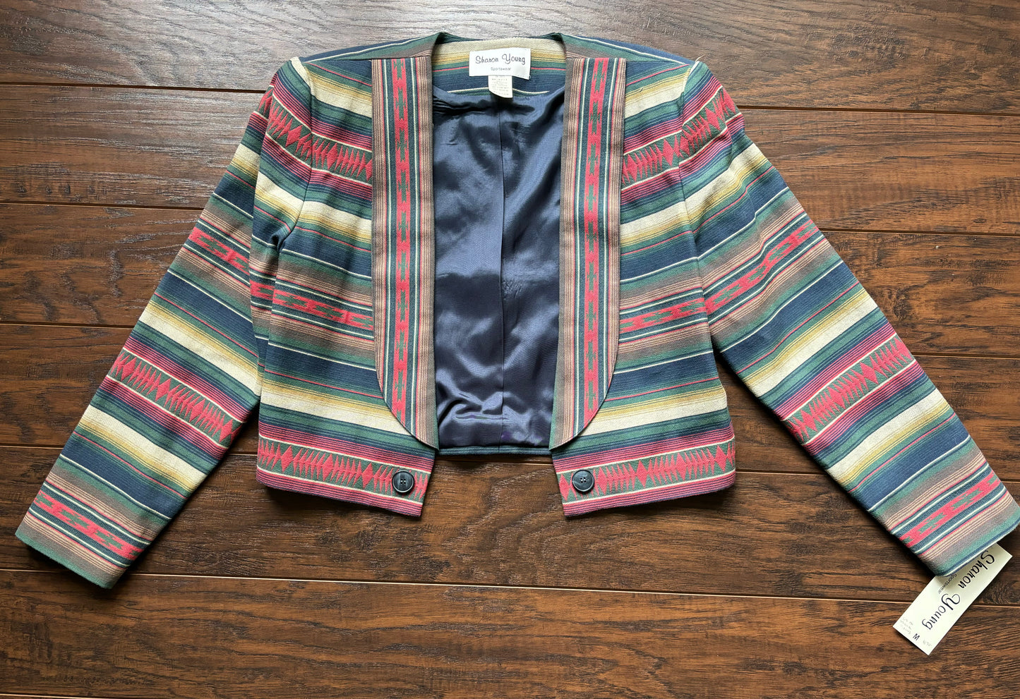 Vintage Southwestern Women’s Sharon Young Sportswear 2 Piece Serape Jacket and Skirt | Made in USA