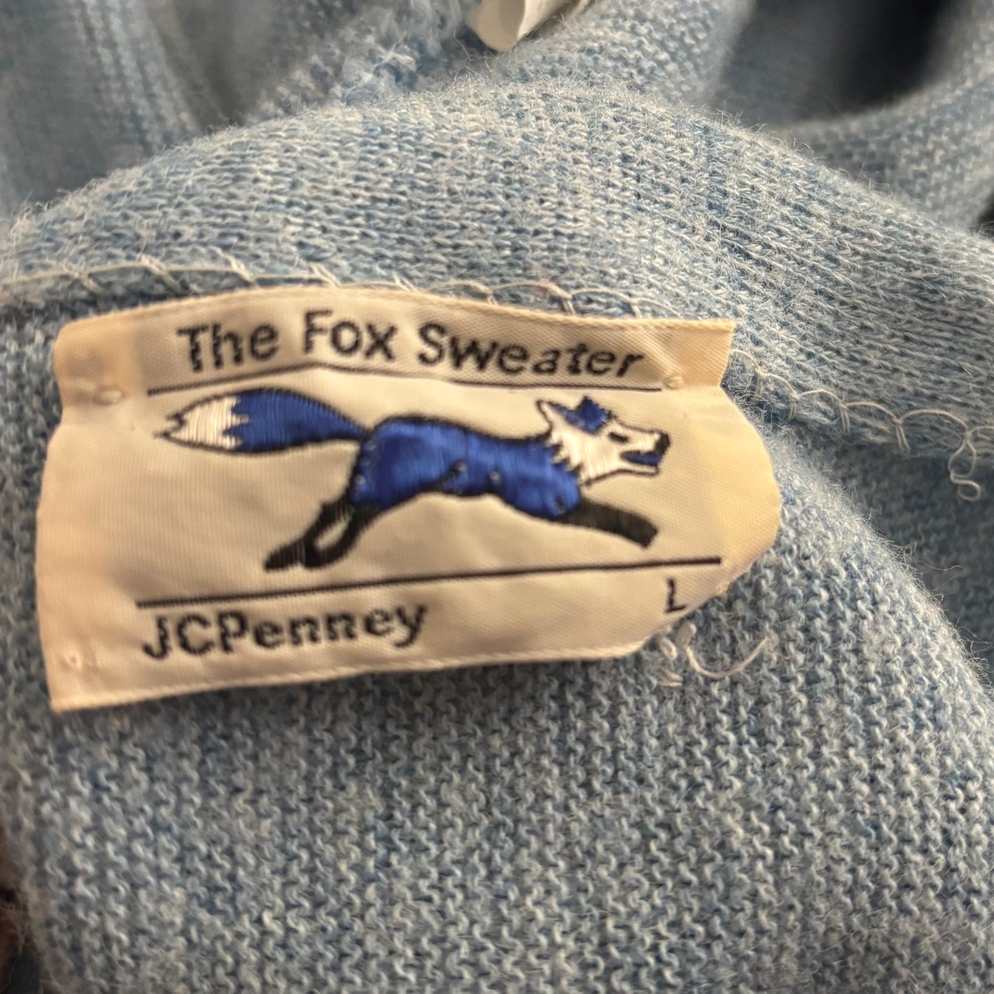 Vintage Men’s JCPenney 100% Orlon Acrylic The Fox Sweater Cardigan | ILGWU