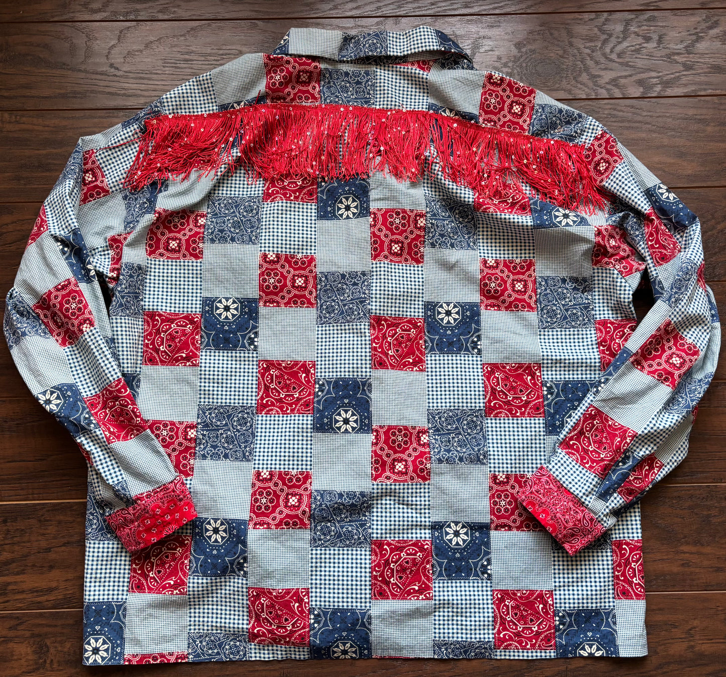 Vintage Western Men’s Handmade Rockabilly Square Dancing Shirt with Trim