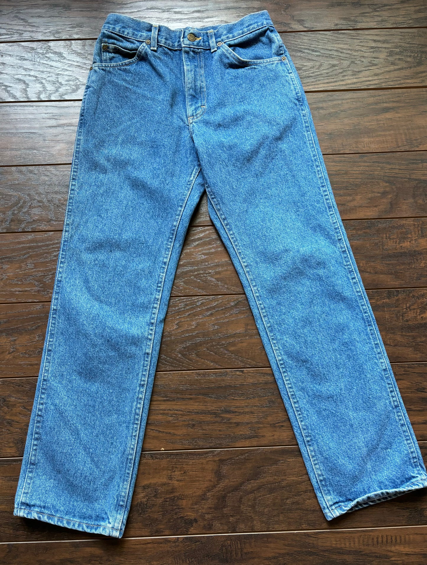 Vintage Western Women’s High Waisted Lee Jeans with Embroidered Back Pockets| Made in USA