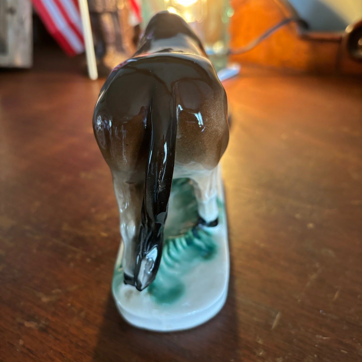 Vintage Western Grazing Horse Statue | Made in Japan