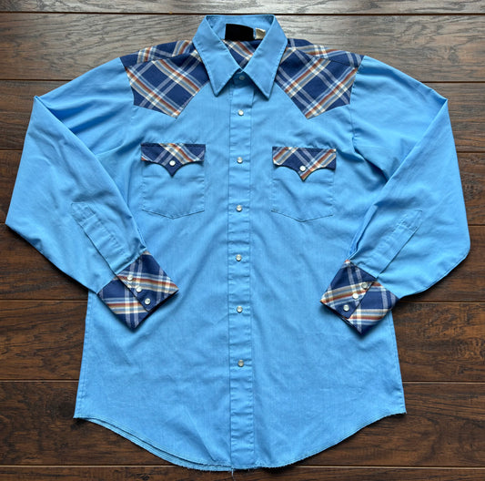 Vintage Western Men’s Champion Western Shirt with Snap Buttons