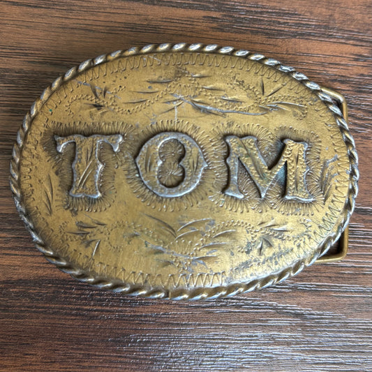 1981 Vintage Western “TOM” Belt Buckle | Spec-Cast