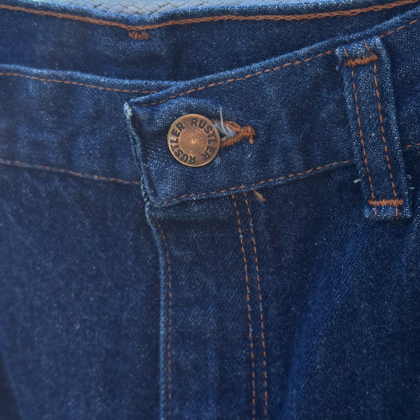 Vintage Western Women’s Rustler Jeans with Desert Patch